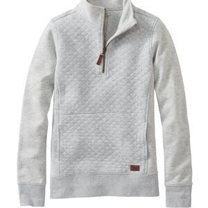 LL BEAN Women's Quilted Quarter-Zip Pullover - like new condition